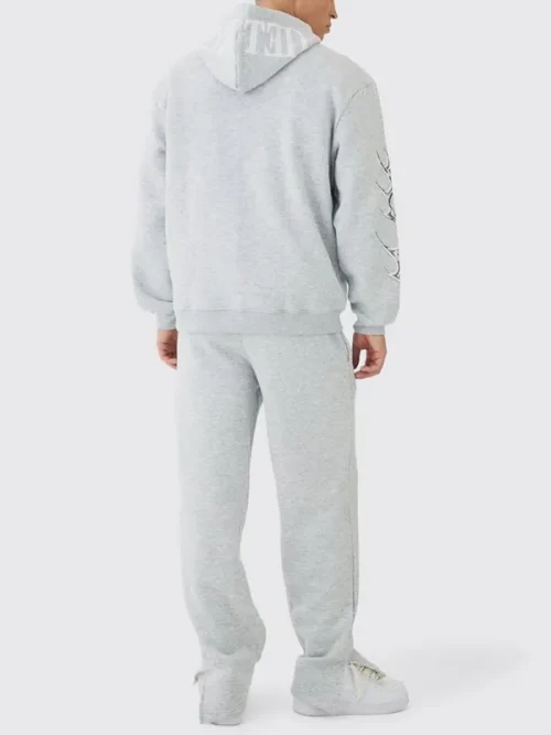 Alternative view of Printed Sweatshirts Custom 3D Metal Thorn Pattern Space Cotton Zipper Shirt