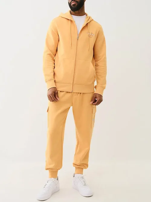Custom embroidered horseshoe logo loose hooded sweatshirts - Image 4