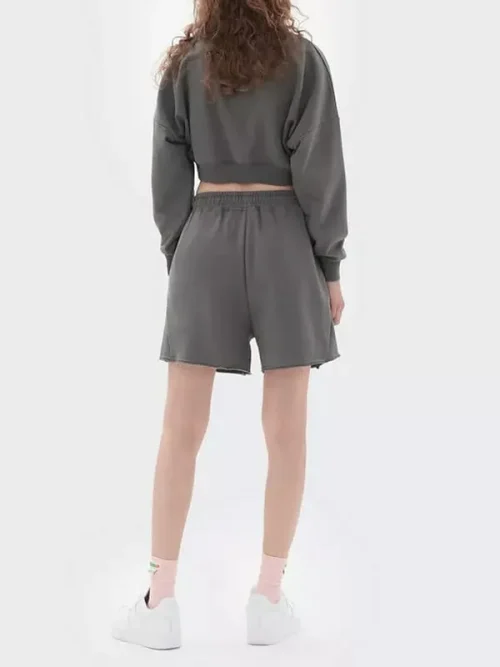Alternative view of Custom cotton batwing sleeve short sweatshirts