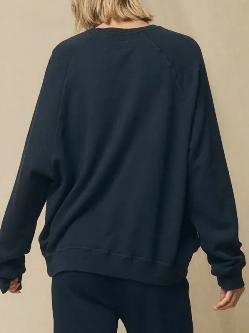 Custom navy sweatshirts dark navy blue pullover - Image 3