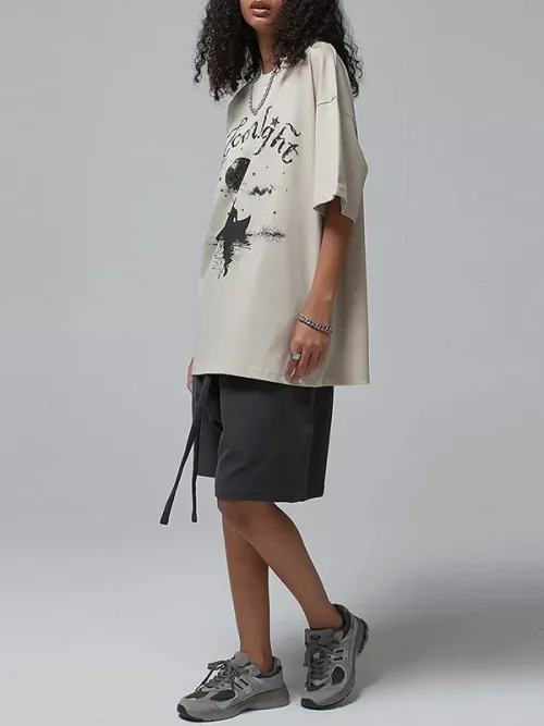 Custom Starry Sky Canoe Printing Loose Fit T hirt - Image 4