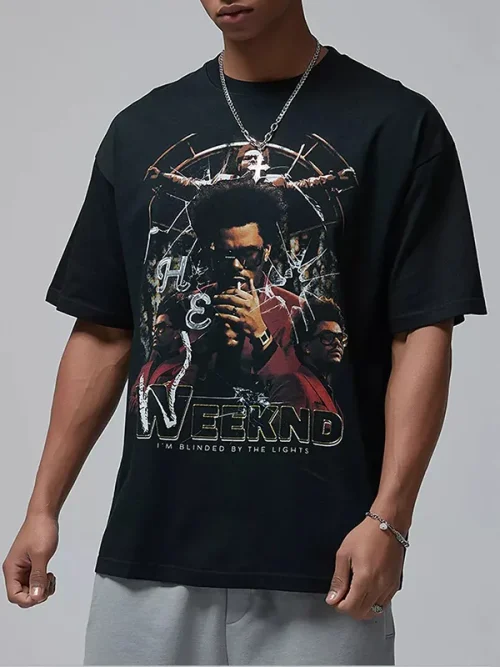 Custom black trendy brand rap musicians print t shirt - Image 4