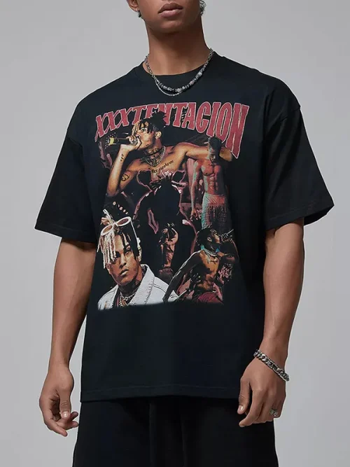 Custom black trendy brand rap musicians print t shirt - Image 3