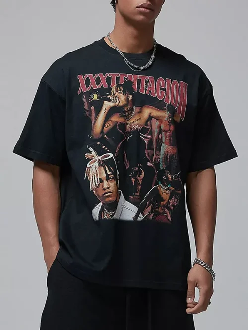 Custom black trendy brand rap musicians print t shirt