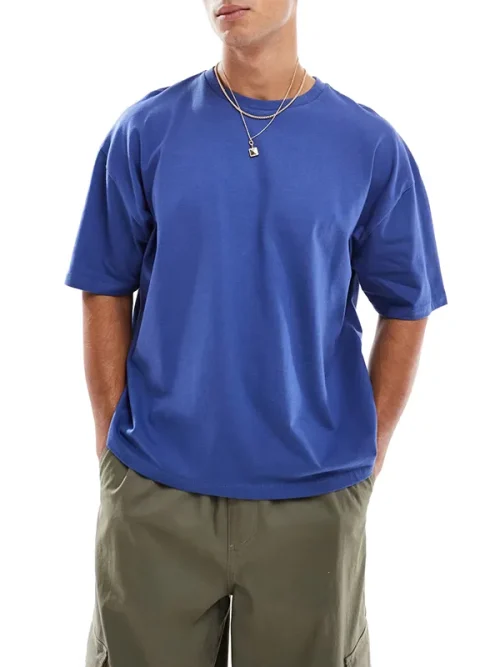 Custom art printing blue t shirts
