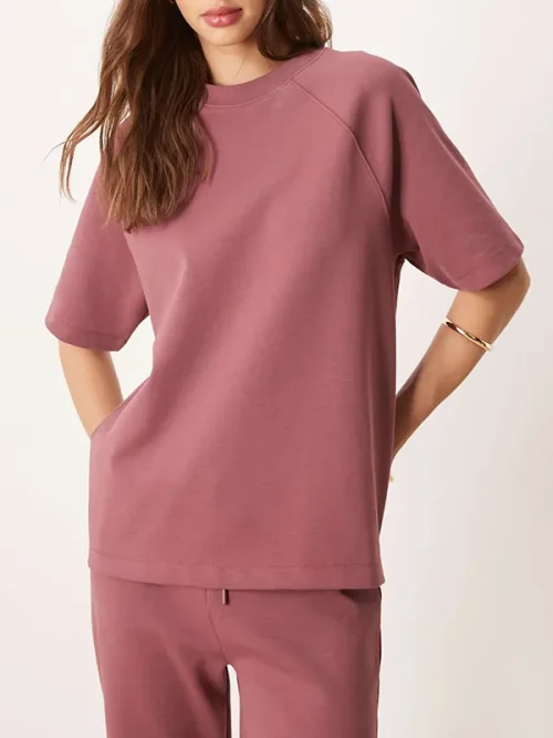 Lazy style raglan sleeve sweatshirt set custom