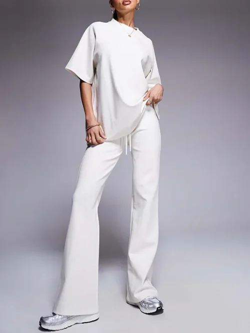 Lazy style raglan sleeve sweatshirt set custom - Image 6