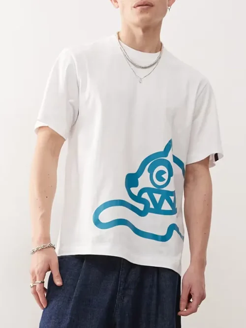 Custom dog head themed printed T shirt