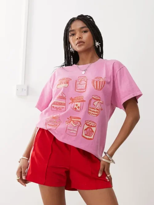 Alternative view of Custom short sleeves t shirt pink print