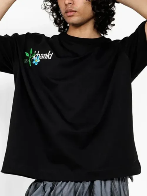 Trendy embroidered short-sleeved T shirt with custom design