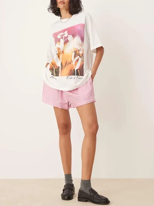 Custom three-dimensional flower field photo t shirts - Image 4