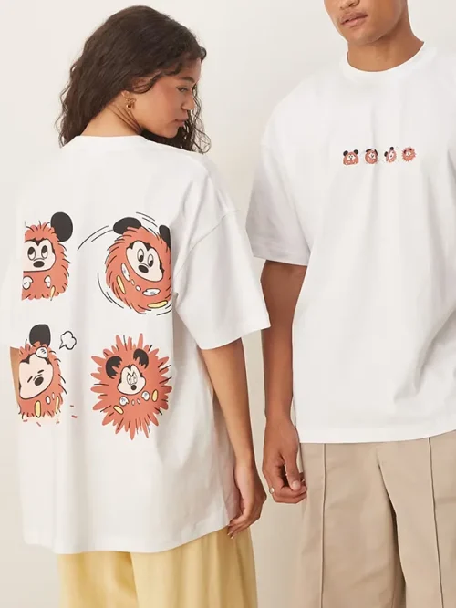 Mickey Hedgehog Print Custom T shirt