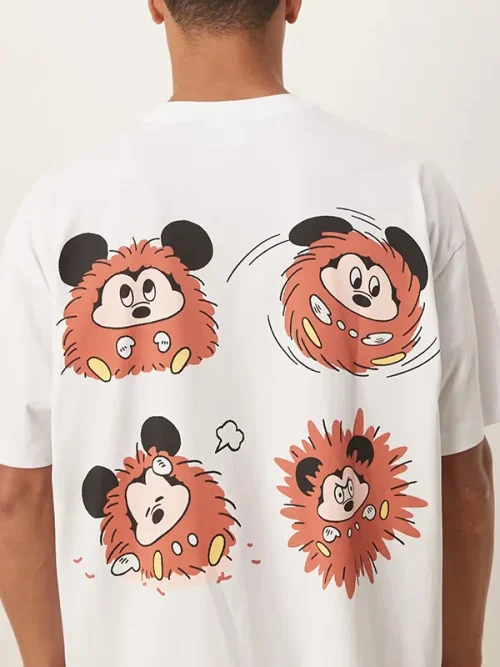 Alternative view of Mickey Hedgehog Print Custom T shirt