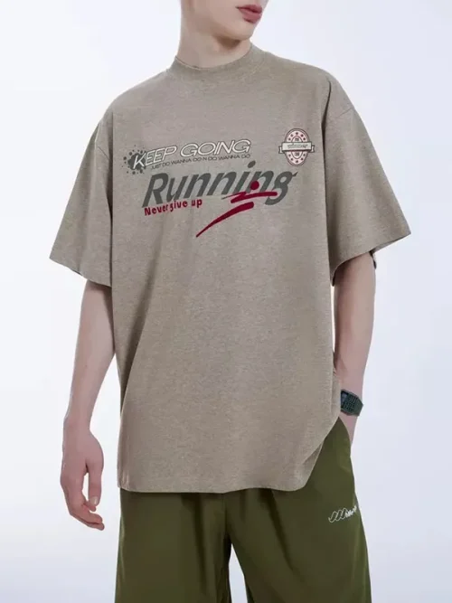 Alternative view of Sports style letters t shirt custom print