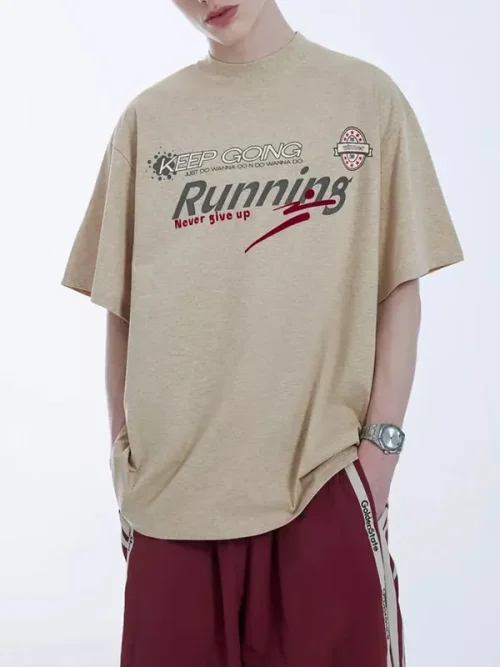 Sports style letters t shirt custom print