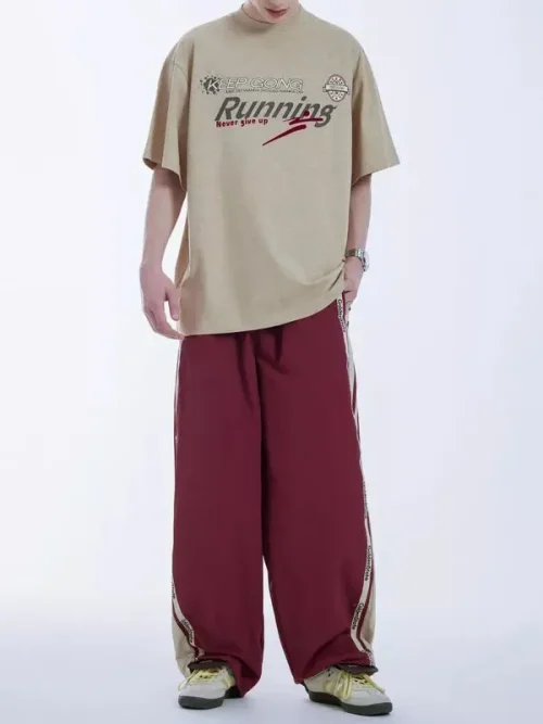Sports style letters t shirt custom print - Image 4