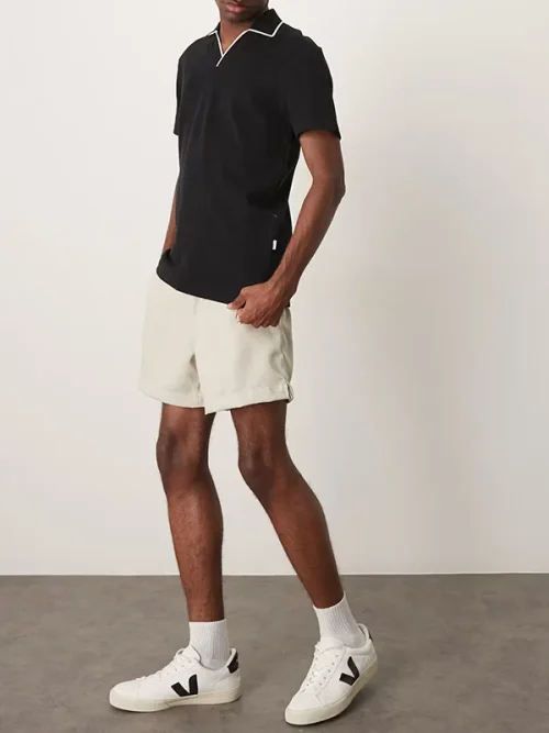 Off-white lapel polo t shirts custom urban light business series - Image 5