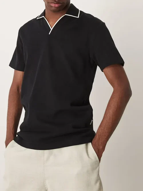 Off-white lapel polo t shirts custom urban light business series - Image 4