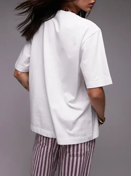 Custom black and white contrast print t-shirts - Image 4