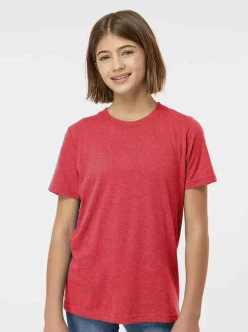 Custom wine red loose short sleeves t shirts youth