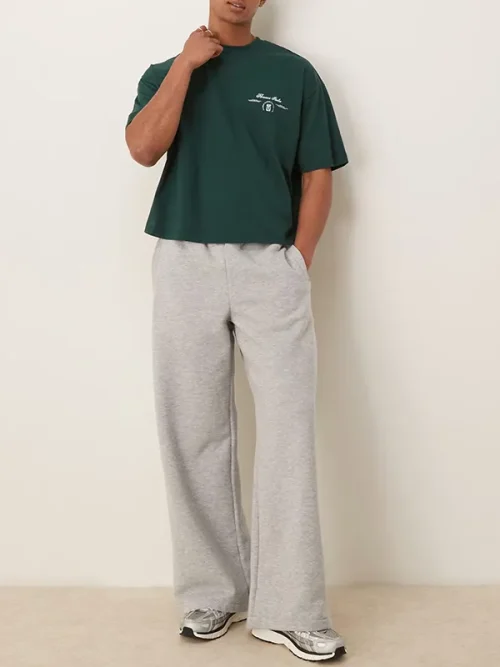 Print custom t shirts dark green loose style - Image 4