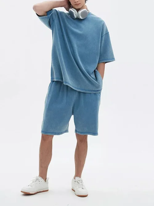 Alternative view of Custom design your own washed blue loose t shirts