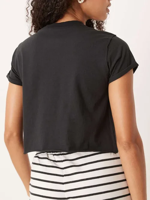 Alternative view of Customized round neck and sleeve black t shirt