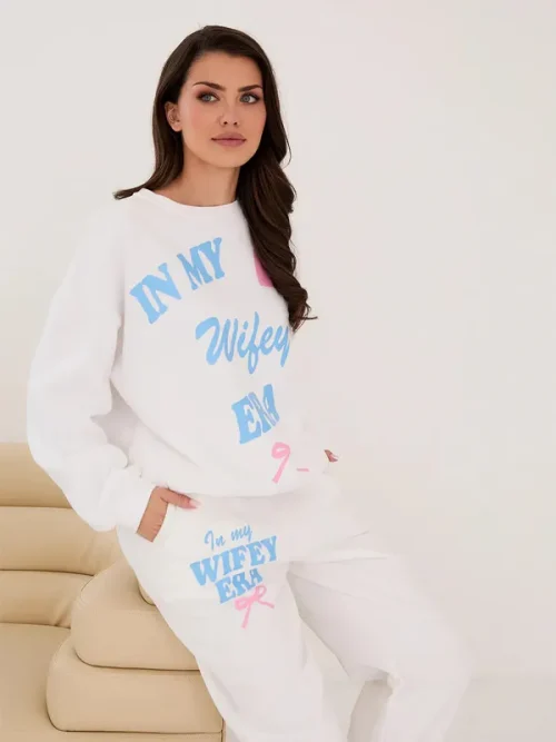 Custom bridal tracksuits and jogger white - Image 5