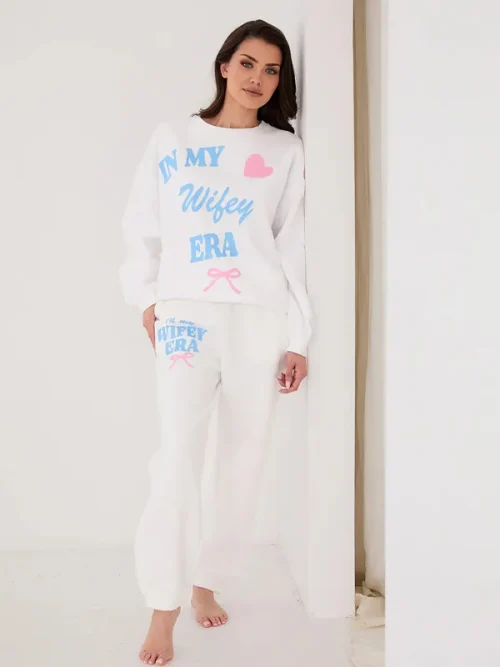 Custom bridal tracksuits and jogger white - Image 3