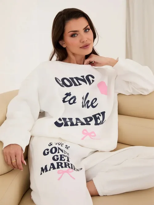 Custom bridal tracksuits and jogger white