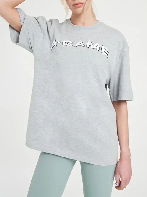 Custom 3D letter embroidered short sleeves tee shirts
