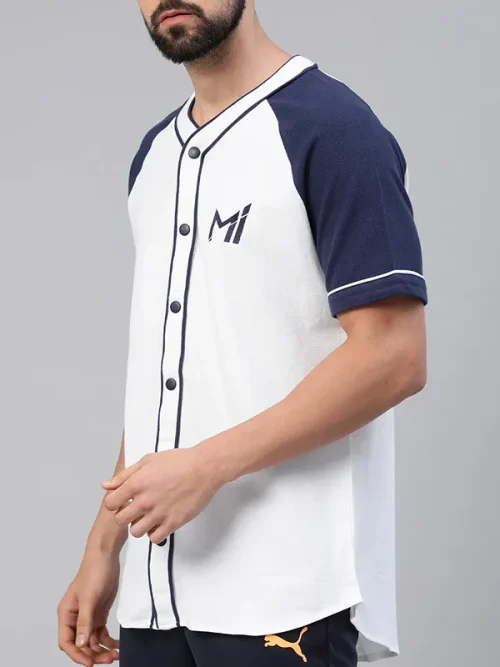 Alternative view of Custom minimalist cotton contrast short-sleeved baseball tee shirts