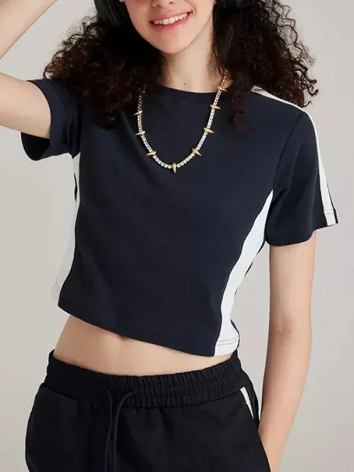 Custom short navel-baring tee shirt designs