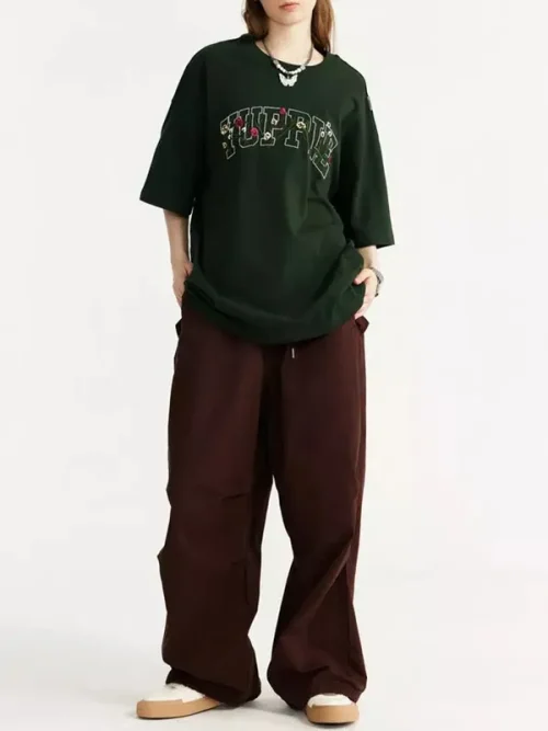 Custom loose embroidered tee shirts design your own logo - Image 5