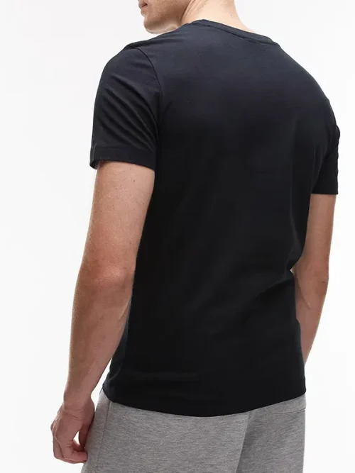 Alternative view of Custom men's v neck black short-sleeved tee shirts