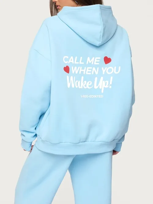 Heart logo printed loose hoodies custom - Image 3