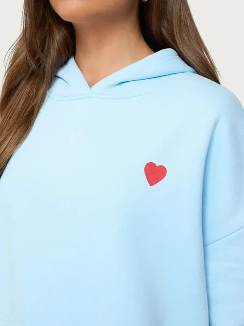 Heart logo printed loose hoodies custom - Image 4