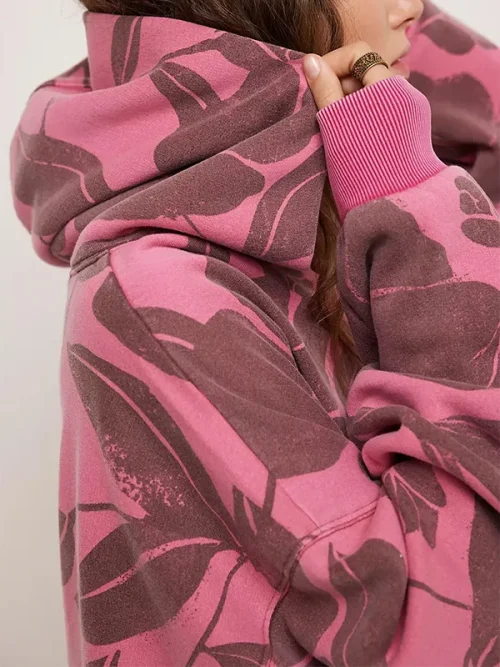 Custom all over print loose pullover hoodies - Image 3