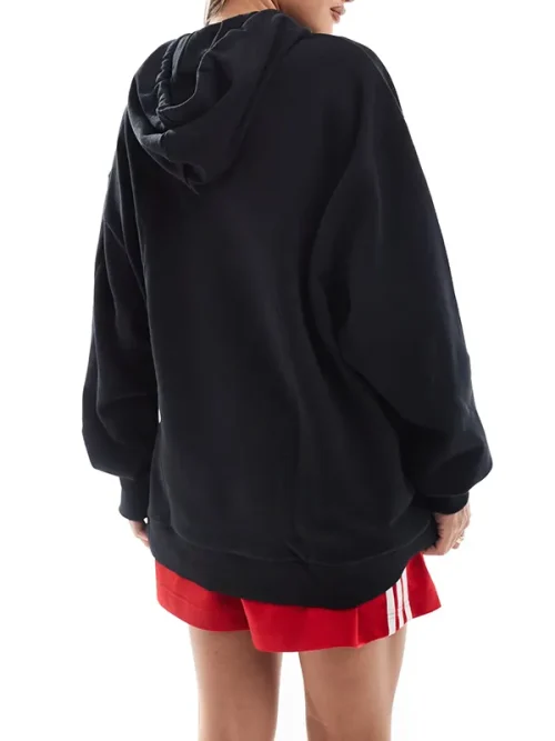 Customized black drawstring hoodie unisex kangaroo pocket sweatshirt - Image 3