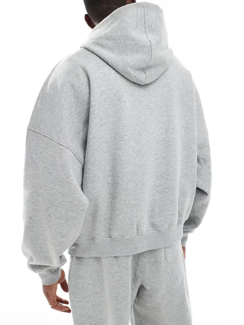 Alternative view of Hoodie for men light gray loose customized sweatshirt
