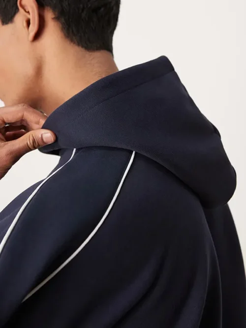 Alternative view of Best quality custom dark blue drawstring hoodies sweatshirt
