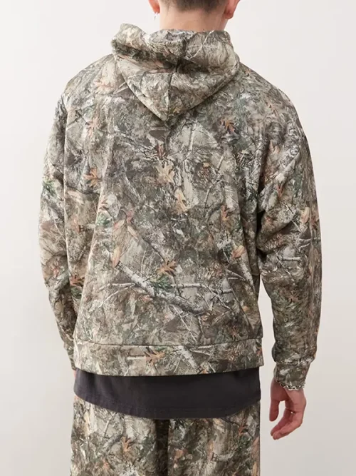 Custom design military-themed forest camouflage hoodie - Image 3