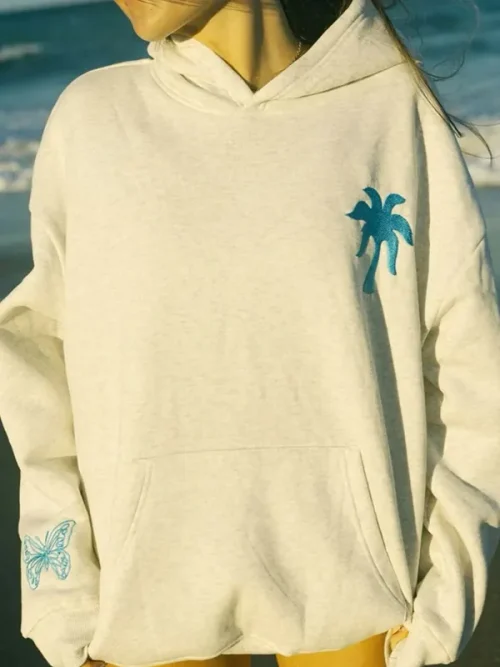 Alternative view of Custom heavy off-white drawstring pullover hoodies china