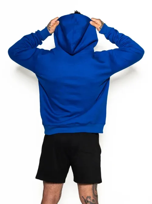 Custom Embroidered Royal Blue Couple's Heavy Cotton Zip Up Goodies - Image 3