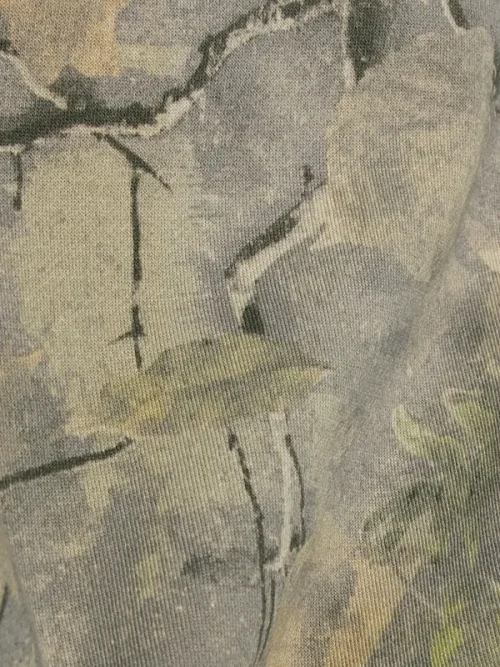 Custom Loose Drop Shoulder Camo Cropped Hoodie Sweatshirt Sleeves - Image 4